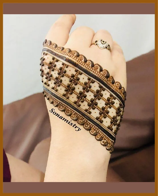 Minimal Net Pattern For Simple Back Hand Design Simple Back Hand Mehndi Design Minimal Net Pattern For Simple Back Hand Design Simple Back Hand Mehndi Design